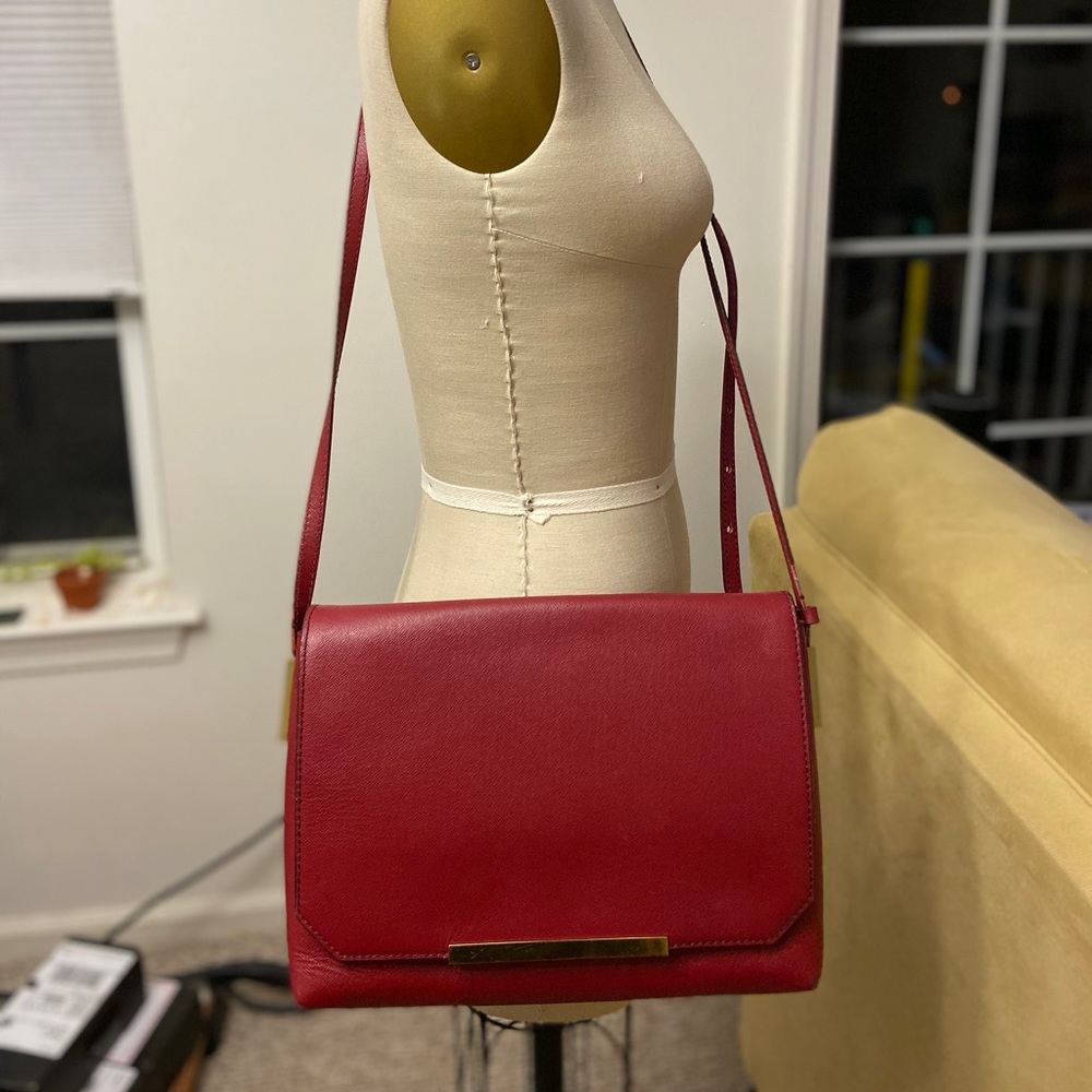 J Crew Red Crossbody Bag